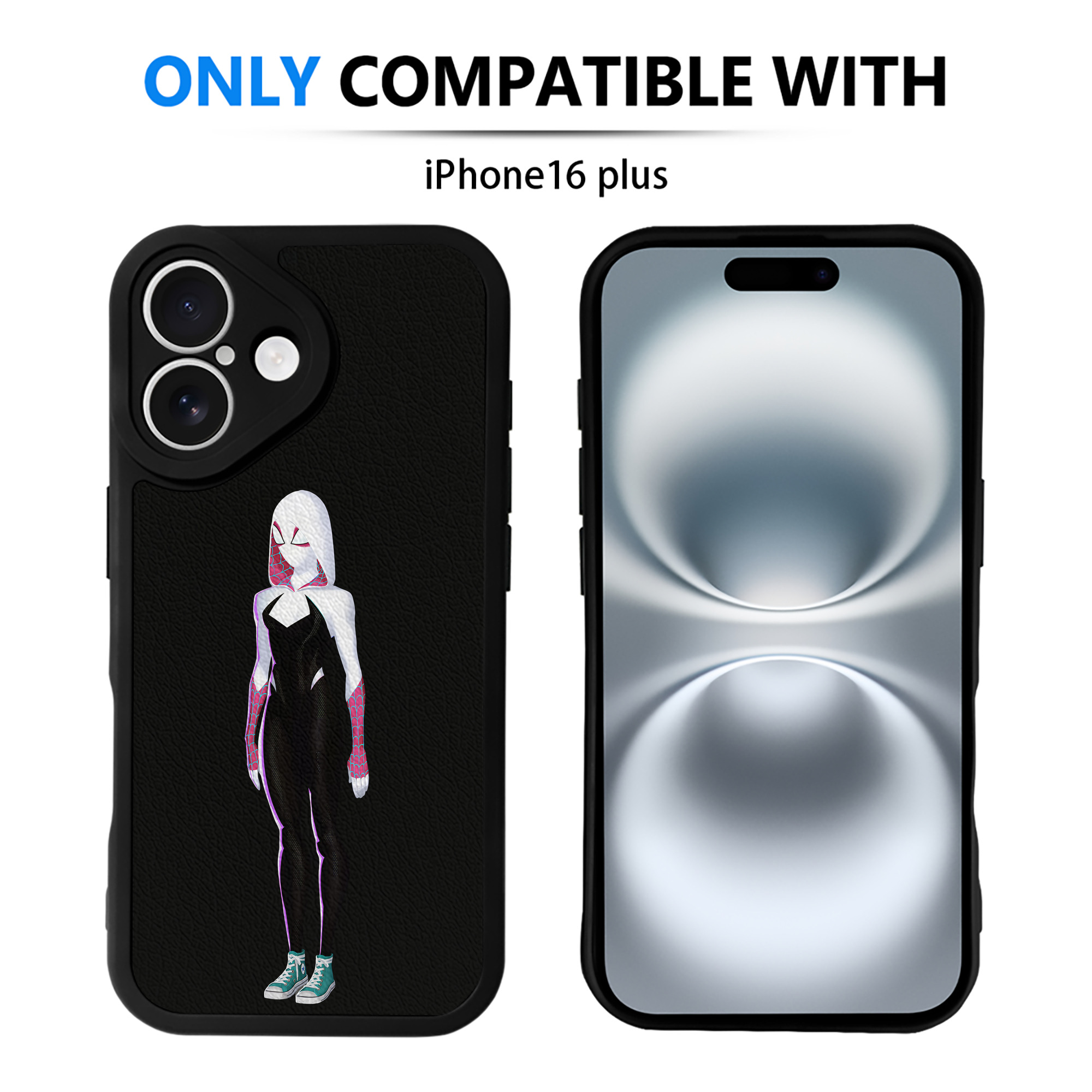 （画像用） Spider Man スパイダーマン 【iPhone 16シリーズ対応】シリコンスマホケース（レザー調） 材質：シリコン